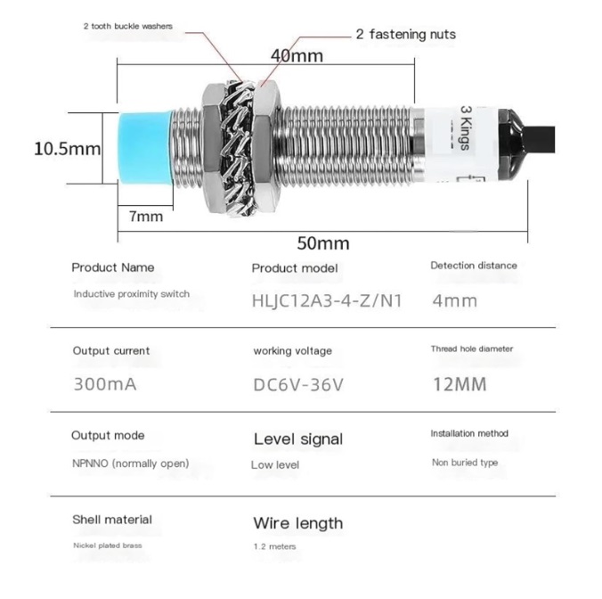 سنسور القایی OMCH Hlj12a3-4-z/n1 سنسور القایی 12mm